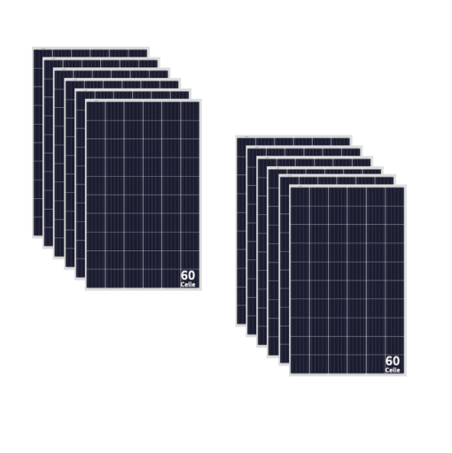 Kit 3KWp Moduli Policristallini 5 busBar 60 celle Exe solar M