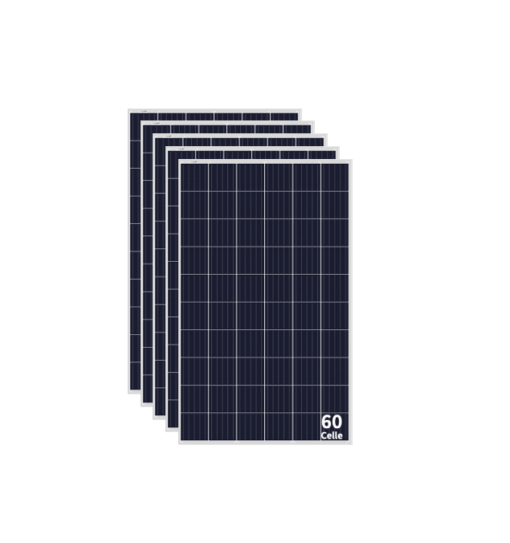 Kit 1,5KWp Moduli Policristallini 285Wp 5 busBar 60 celle E solar M