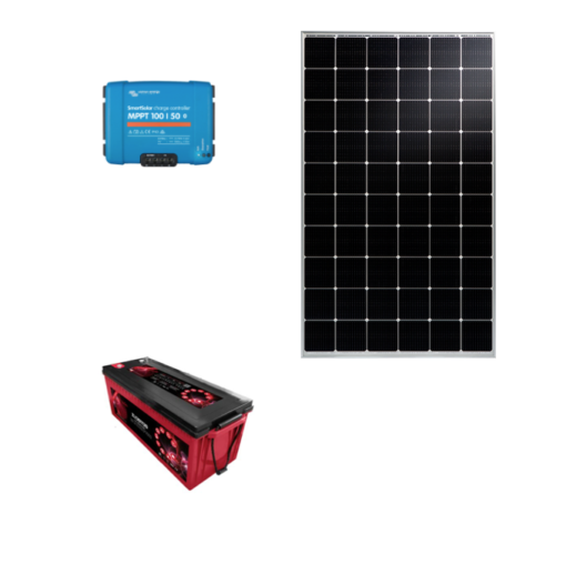 Kit Solare Isola 305Wp regolatore mppt Victron Energy SmartSolar 30A Pannello Talesun monocristallino batteria 200Ah Zenith