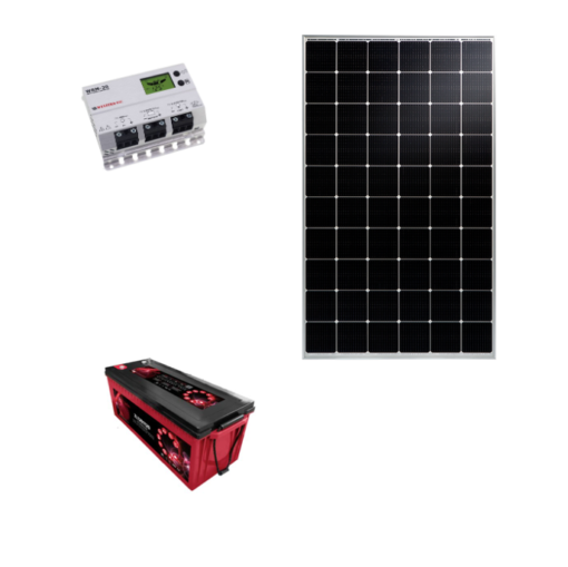 Kit Solare Isola 305Wp regolatore mppt Western co WRM20 20A Pannello Talesun monocristallino batteria 200Ah Zenith