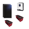 Kit Solare Isola 560Wp Inverter 220V 1Kw 12V regolatore mppt batterie 200Ah Zenith Pannelli 280W Policristallini