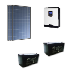 Kit Solare Isola 1050Wp Inverter 220V 1Kw 12V regolatore mppt batteria Gel 400Ah Pannelli 350W Policristallini