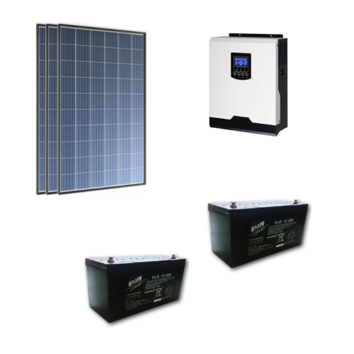 Kit Solare Isola 1050Wp Inverter 220V 1Kw 12V regolatore mppt batteria Gel 400Ah Pannelli 350W Policristallini