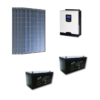 Kit Solare Isola 1400Wp Inverter 220V 3Kw 24V regolatore mppt batteria Gel 400Ah Pannelli 350W Policristallini