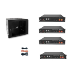 Kit Accumulo Armadio 9U + Batterie Pylontech US2000B plus batteria litio 48V 9,6Kwh + cavi