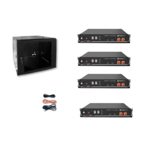 Kit Accumulo Armadio 9U + Batterie Pylontech US2000B plus batteria litio 48V 9,6Kwh + cavi