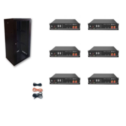 Kit Accumulo Armadio 24U + Batterie Pylontech US2000B plus batteria litio 48V 14,4Kwh + cavi