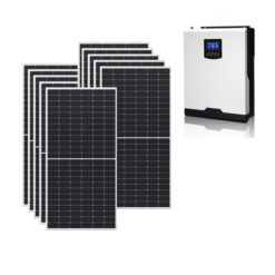 Kit Solare Isola Baita 4,5kwp Inverter 5KW con regolatore 120A mppt Modulo Monocristallino 450Wp Munchen