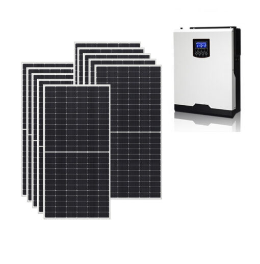 Kit Solare Isola Baita 4,5kwp Inverter 5KW con regolatore 120A mppt Modulo Monocristallino 450Wp Munchen