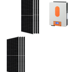 Kit Solare Isola Baita 3,4kwp Inverter 4KW con regolatore 5Kwp 120A mppt Range 60-450V Modulo Monocristallino 425W Trina Solar vertex