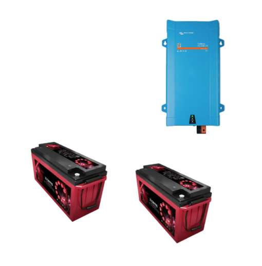 Kit Inverter Victron energy 12V 1200VA caricabatterie PMP122120000 Batteria Zenith 320Ah