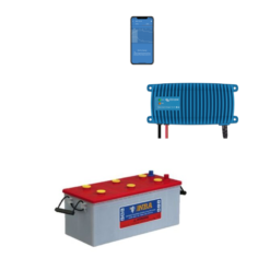 Kit Caricabatterie Victron energy Blue Smart IP67 12V 13A 1 uscita BPC121313006 Batteria Nba 200Ah