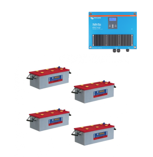 Kit 12V Caricabatterie Caricatore Skylla-IP44 12V 70A 1+1 Victron Energy SKY012070000 + Batterie NBA 400Ah