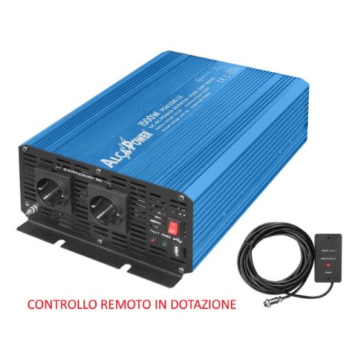 Inverter Alcapower onda pura Potenza 1500W (picco 4500W) Input 12V DC Out 230V AC alta potenza