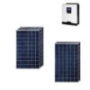 Kit Ibrido 1,5KWp Inverter 3Kw pannelli solari Moduli Policristallini 285Wp 5 busBar 60 celle E solar M