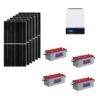 Kit Solare Isola 3Wp Inverter 220V 3,6Kw 24V regolatore mppt Banco batteria 400Ah NBA Pannelli 440W Mono Jinko