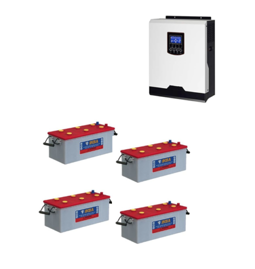 Kit Solare Isola 1500Wp Inverter 220V 3Kw 24V regolatore mppt Banco batteria 400Ah NBA