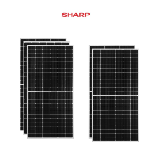 KIT 1650W PANNELLO SOLARE SHARP 330W 24V HALF CELL FOTOVOLTAICO MONOCRISTALLINO