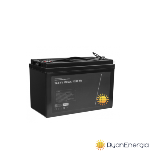 Batteria LiFePO4 100Ah 12,8V 1280Wh batteria al litio ferro fosfato impianto fotovoltaico alte prestazioni