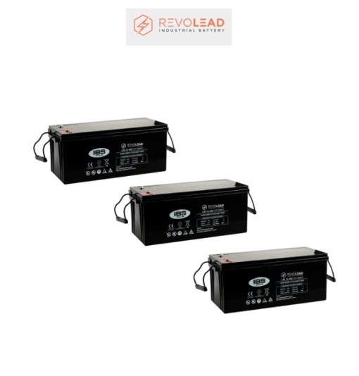 Banco Batteria AGM 600Ah 12V REVOLEAD 12Volt LDC12-200 x uso Fotovoltaico deep cycle iva 10%