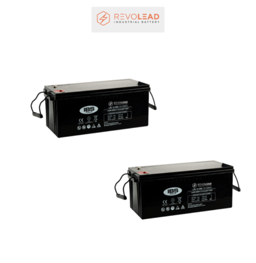 Banco Batteria AGM 200Ah 24V REVOLEAD 12Volt LDC12-200 x uso Fotovoltaico deep cycle iva 10%