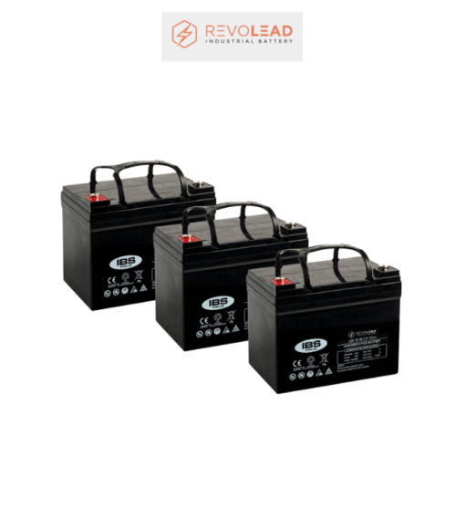 Banco Batteria AGM 105Ah 12V REVOLEAD 12Volt LDC12-35 x uso Fotovoltaico deep cycle iva 10%