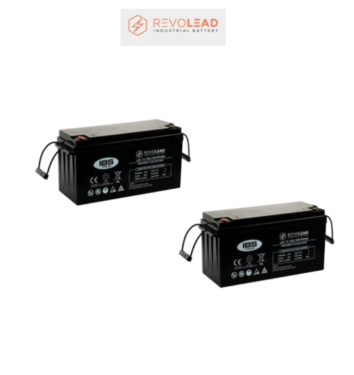 Banco Batteria AGM 150Ah 24V REVOLEAD 12Volt LDC12-150 x uso Fotovoltaico deep cycle iva 10%