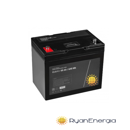 Batteria LiFePO4 50Ah 12,8V BMS batteria al litio ferro fosfato impianto fotovoltaico alte prestazioni