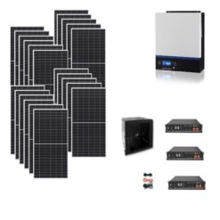 Kit Ibrido 8Kwp Inverter 7,2Kw pannelli 450Wp monocristallini munchen HALF CELL 7,2kwh batterie Litio