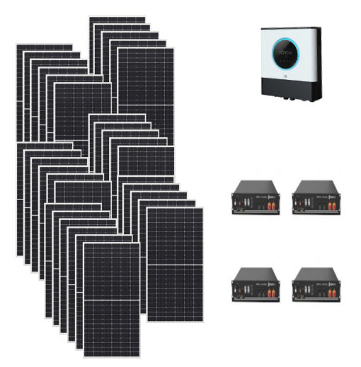 Kit Ibrido 10Kwp Inverter 10Kwh pannelli 375Wp monocristallini Munchen solar batterie Litio 20Kwh