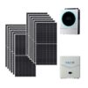 Kit 6Kwp Pannello Solare Munchen 500Wp Monocristallino di gamma Inverter 5Kwh con regolatore + Batteria litio 4,8Kwh