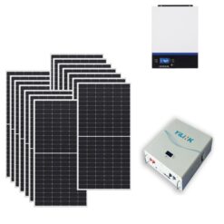 Kit 7,7Kwp Pannello Solare Munchen 550Wp Monocristallino mezza cella cell top di gamma + BATTERIE LITIO + Inverter 8000Wh