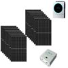 Kit 4Kwp Pannello Solare longi solar 450Wp Monocristallino Inverter 5Kwh con regolatore + Batteria litio 4,8Kwh