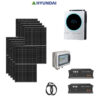 Kit 5Kwp Pannello Solare Hyundai 435Wp Monocristallino mezza cella cell top di gamma + BATTERIE LITIO + Inverter 6000Wh