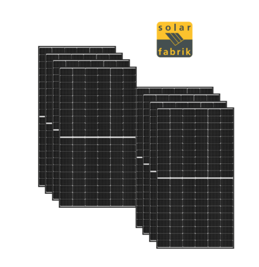 Kit 3,2Kwp Pannello Solare SOLAR FABRIK 410Wp Monocristallino Mono S4 Halfcut top di gamma tedesco