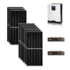 Kit 4,9Kwp Pannello Solare Jinko 545Wp Monocristallino Inverter 5Kwh con regolatore + Batteria litio 4,8Kwh