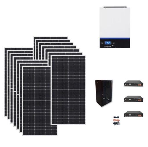 Kit Ibrido 4Kwp Inverter 5Kwh pannelli 405Wp monocristallini Trina Solar HoneyM TSM HALF CELL batterie Litio Pylontech