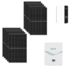 Kit 4Kwp Pannello Solare TRINA 405Wp Monocristallino Inverter Growatt 5Kwh con regolatore + Batteria litio 7,2Kwh