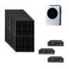 Kit Autoconsumo 4,4Kwp Pannello Solare LONGI 550Wp Monocristallino Inverter 5,6Kwh con regolatore + Batteria litio 9,6Kwh