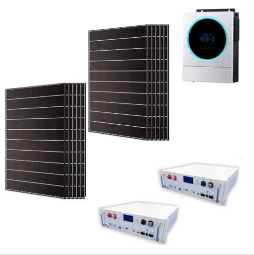 Kit Autoconsumo 5,2Kwp Pannello Solare Hyundai 435Wp Monocristallino Inverter 5,6Kwh con regolatore + Batteria litio 4,8Kwh