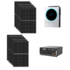 Kit 5Kwp Pannello Solare Munchen 410Wp Monocristallino di gamma Inverter 5,6Kwh con regolatore + Nuova Batteria litio 4,8Kwh pylontech US5000