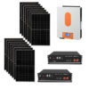 Kit Off grid autoconsumo 6Kwp Pannello Solare Trina Solar 425Wp Monocristallino di gamma Inverter 6Kwh con regolatore + Batteria litio Pylontech us5000 10KWh