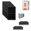 Kit Off grid autoconsumo 4Kwp Pannello Solare Made in Italy 465Wp Monocristallino di gamma Inverter 6Kwh con regolatore + Batteria litio Pylontech us5000 10KWh + QUADRO