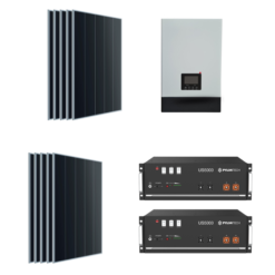 Kit Off grid autoconsumo 55Kwp Pannello Solare 550Wp Bifacciale Monocristallino di gamma Inverter 5Kwh con regolatore Batteria litio Pylontech us5000 10KW