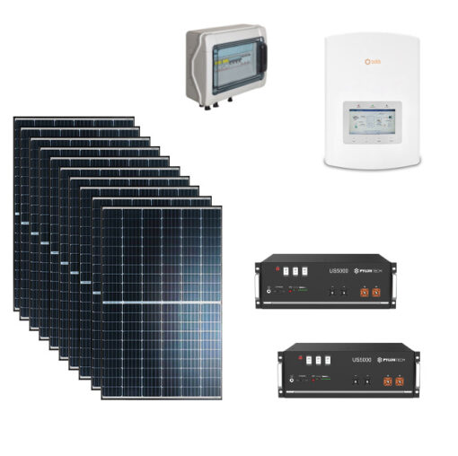 KIT Ibrido Solare 5Kwp Moduli LONGI 500Wp Inverter SOLIS MONOFASE + batteria Pylontech 10KWh Litio CEI021