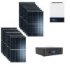 Kit Off grid autoconsumo 7Kwp Pannello Solare Longi Solar 500Wp Monocristallino di gamma Inverter 7,2Kwh con regolatore + Batteria litio Condesatori 3,6Kwh