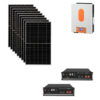 Kit Off grid autoconsumo 5,8Kwp Pannello Solare Solar fabrik 410Wp Monocristallino Bifacciale Inverter 6Kwh con regolatore + Batteria litio Pylontech us5000 10KWh