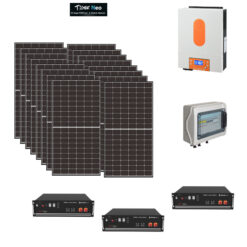 Kit Off grid autoconsumo 6Kwp Pannello Solare Jinko Tiger NEO 425Wp Monocristallino Inverter 6Kwh con regolatore + Batteria litio Pylontech us5000 15KWh