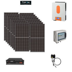 Kit Off grid autoconsumo 6Kwp Pannello Solare Jinko Tiger NEO 425Wp Monocristallino Inverter 6Kwh con regolatore + Batteria litio Pylontech Ottimizzatore TIGO