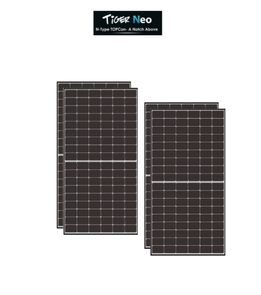 Kit 1,9Kwp Pannello Solare Jinko tiger NEO 470Wp Monocristallino JKM470N-60HL4-V half cell top di gamma